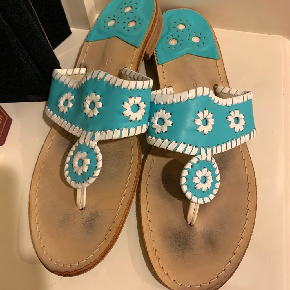 Turquoise Jack Roger Sandals
